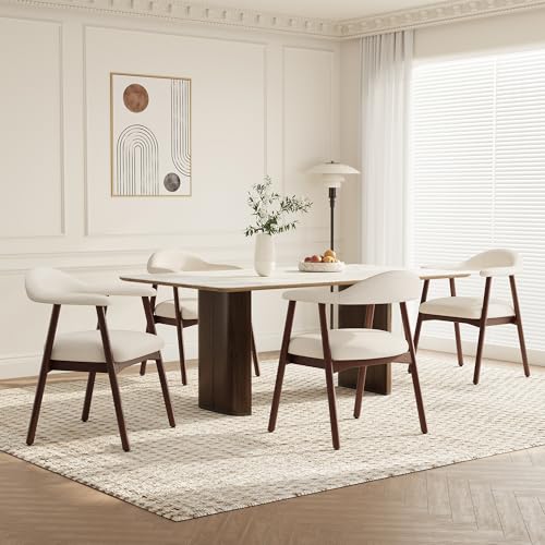 Wooden Dining Chair with Armrest