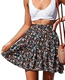 NASHALYLY Women's Summer Boho Floral Print Mini Skirt...