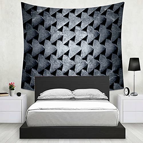 Tapiz de pared con diseño triangular KnSam de poliéster lavable gris oscuro 6