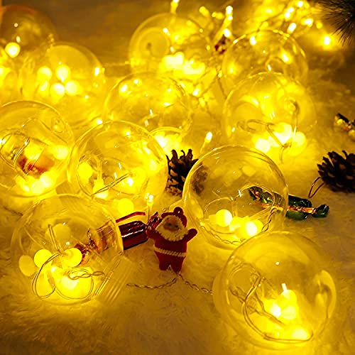 Image of URM Enterprises Decorative Wish Ball Orbs Led Curtain Lights for Diwali Christmas Wedding,2.5 M,Globe Curtain Lights (Pack of 1) Warm White Light (Plastic),98.42 inches(Wish Ball)