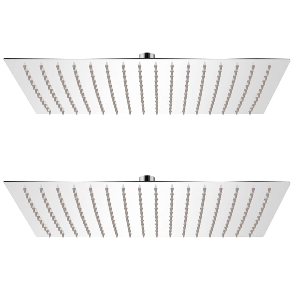 Cabezal de ducha efecto lluvia 2 pzs, LAPOOH Rociador Ducha, Ducha Lluvia, Alcachofa Ducha, Duchas De Baño Alcachofa Lluvia, Recambios Columna Ducha, acero inoxidable 30x40 cm