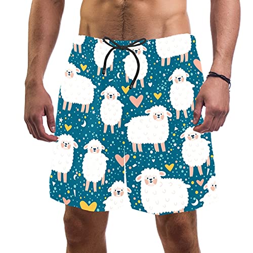 Short de bain homme avec 2 poches doublure maille marine S