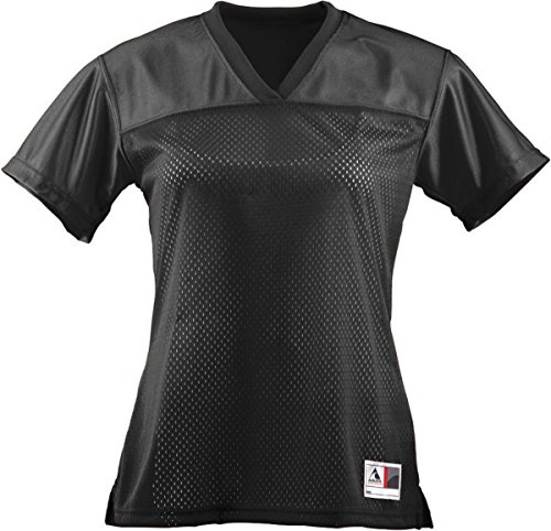 Augusta Sportswear Ladies Junior Fit Replica Football Jersey, Black, X-Large