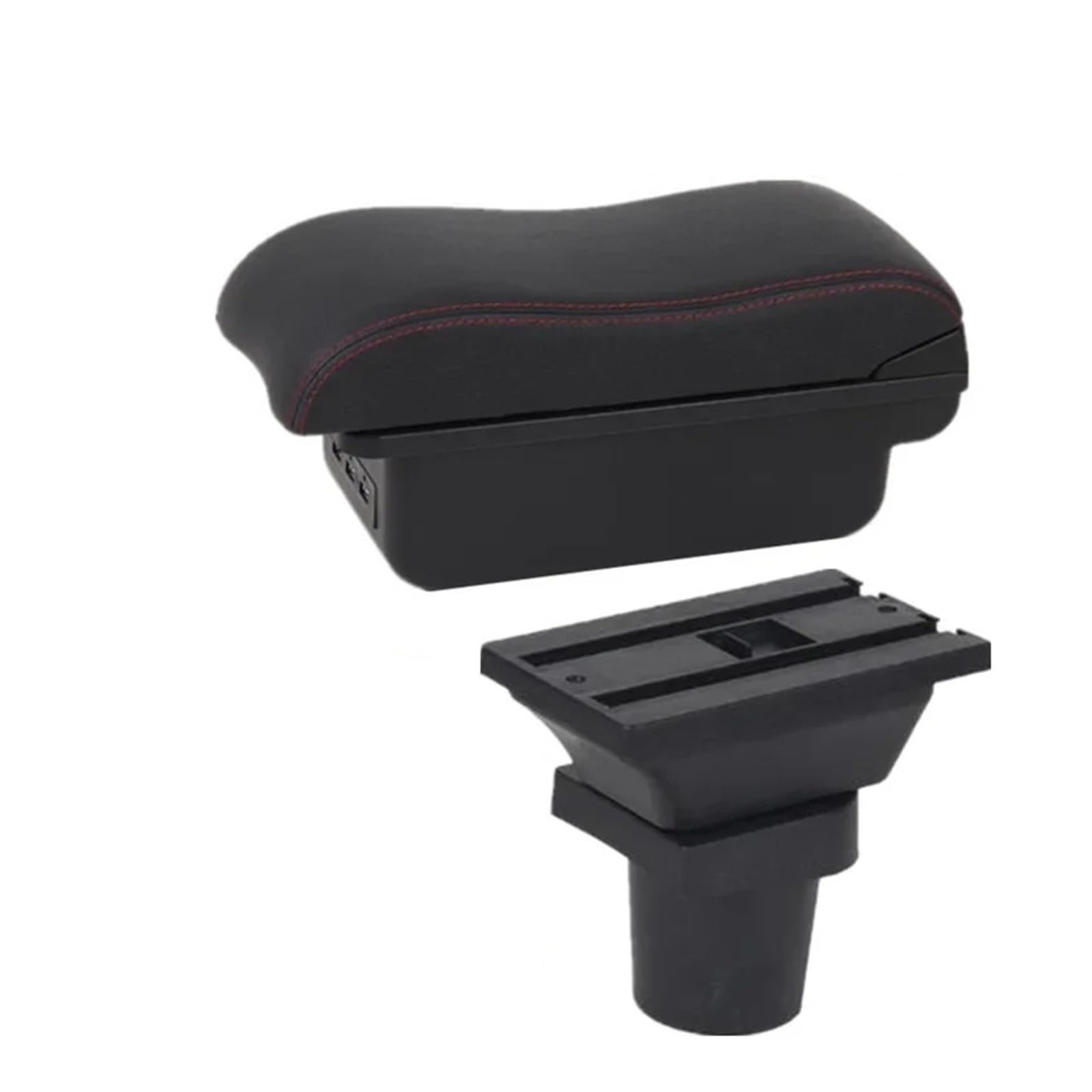 GBGWRMRYX Center Armrest Box For Mitsubishi For Colt For PLUS Car Armrest Box Central Storage Box Dedicated Retrofit Accessories Arm Rest(B2 red line 3USB)