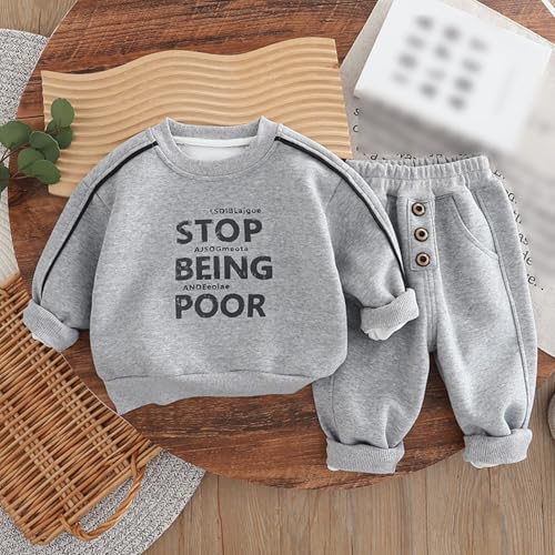 Boys 2 Piece Tracksuit Set Casual Round Neck Outfits For Toddler Kids Age 2 6 Years Outdoor Sports Daily Wear3