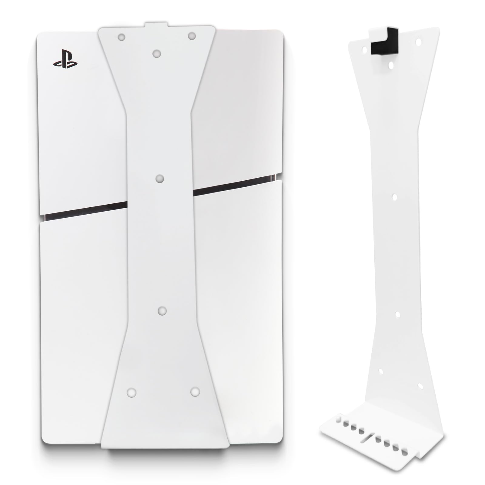 Marvelights Wandhalterung ps5 Slim für Disk und Digital, Vertikal Befestigung Playstation5 Slim Konsole Robuste, mit Schrauben und Lüftungsöffnung