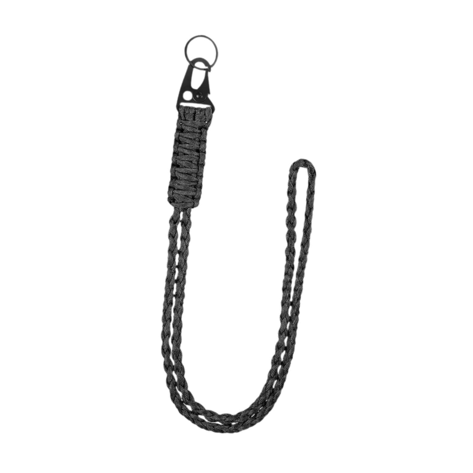 THE STYLE SUTRA® Paracord Lanyard Necklace Braided Key Lanyard for Climbing Outdoor Men Women Black | Sporting Goods | Outdoor Sports | Camping & Hiking | Emergency Gear | Paracord Bracelets-image-26