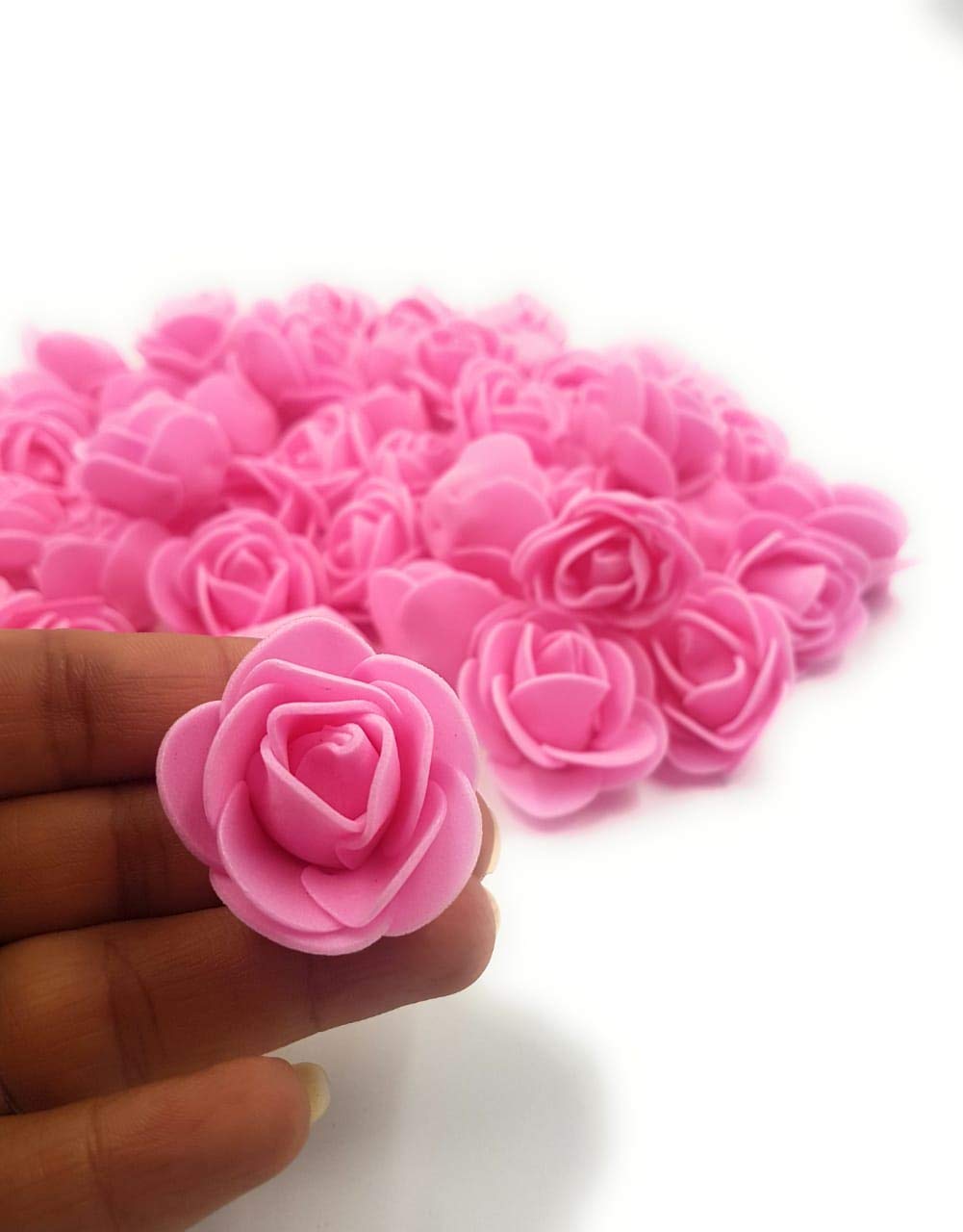 3A FEATURETAIL Just Flowers® Artificial Flower Head Handmade DIY Wedding Home Decoration Multi-Use Pe Foam Rose (70pcs, 3cm, Pink Color) 1