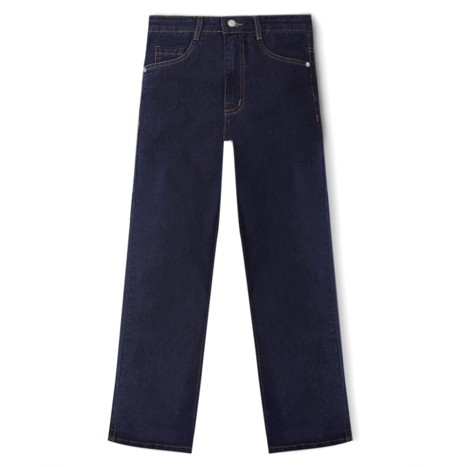 Urbano Juniors Boy's Dark Blue Loose Baggy Fit Washed Denim Jeans Stretchable (junjeanlooseboy-dblue-4-5)