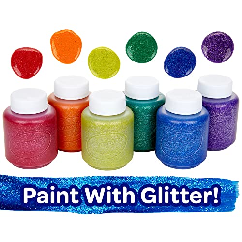 Crayola Washable Glitter Paint Great for Classroom Projects, 6 Count - image 6