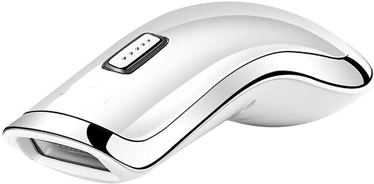 Ręczny skaner kodów kreskowych Skaner kodów kreskowych 2.4G Bezprzewodowy ręczny skaner kodów kreskowych 1D-2D (Color : Bianco, Size : 2.4G Wireless)