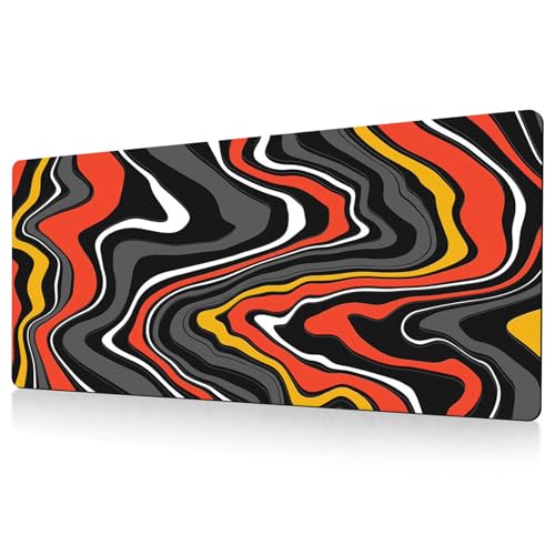 Alfombrilla de mouse grande para juegos, cubre completamente el escritorio, diseño gráfico de colores vibrantes, alfombrilla de escritorio para teclado