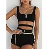 BEAGIMEG-Womens-Tank-Top-Cut-Out-Sleeveless-Bodice-Bodysuit-Party-Clubwear BEAGIMEG Women's Tank Top Cut Out Sleeveless Bodice Bodysuit Party Clubwear Black