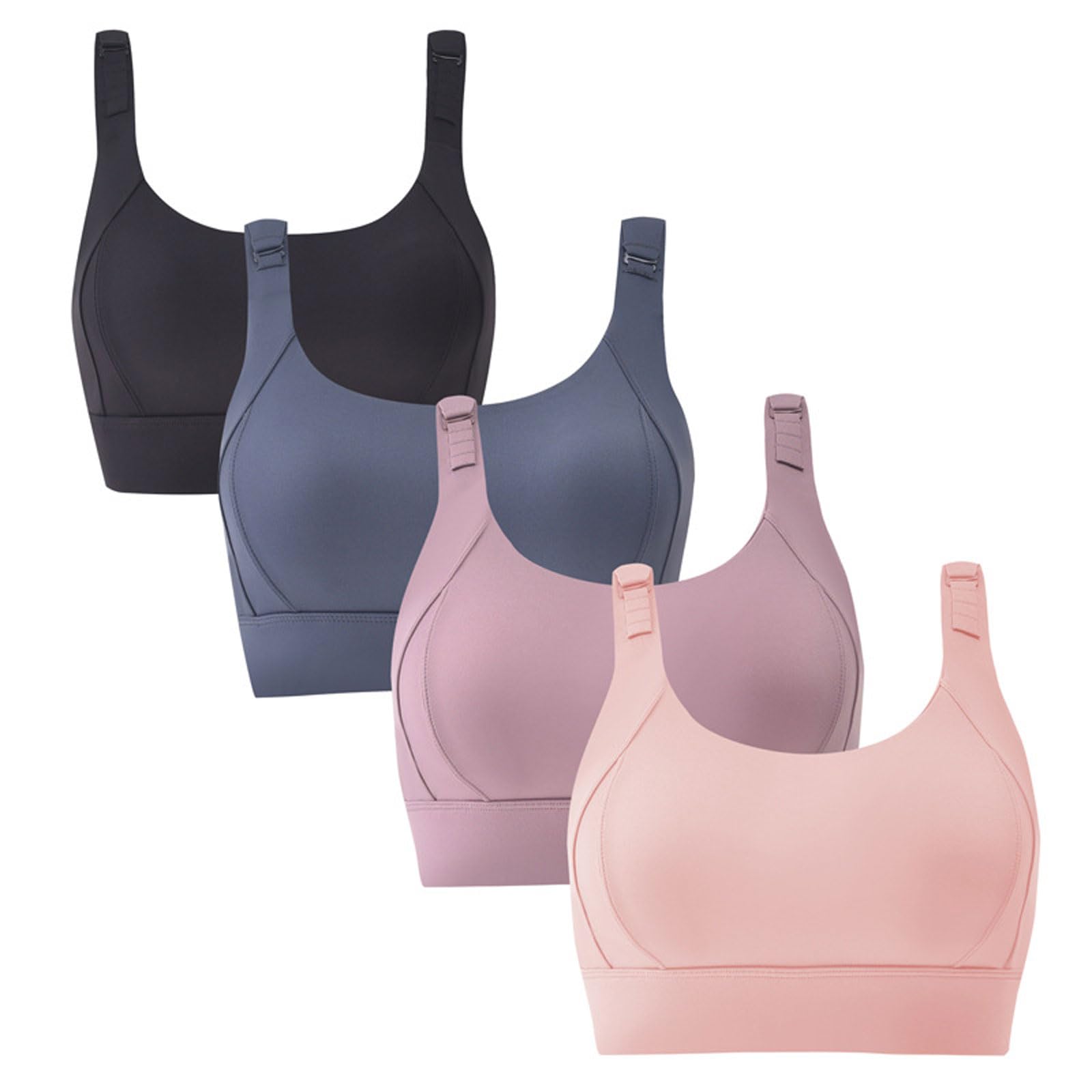 Reggiseni sportivi da donna,Reggiseni Sportivi Donna Push Up Comfort con Schiena Incrociata ,spalline regolabili,Top Sportivi da Sostegno Forte,Traspirante e traspirante,per Ginnastica Yoga Fitness
