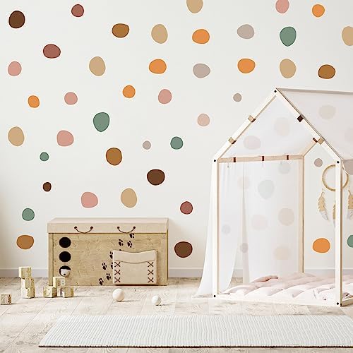 Irregular Polka Dots Boho Wall Stickers - Playroom Wall Decals, Kids Wall Decal, Nursery Wall Decals (Wall Deco DOT)