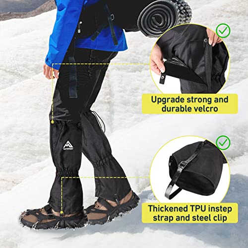 Gaiters-for-Hiking--Waterproof-and-Breathable-Leg-Gaiters-for-Women-and-Men-Boots-Adjustable-Lightweight-Shoes-Gaiters-for-Hunting-Hiking-Mountaineering-Snow-Gaiters-for-Hiking-Boots