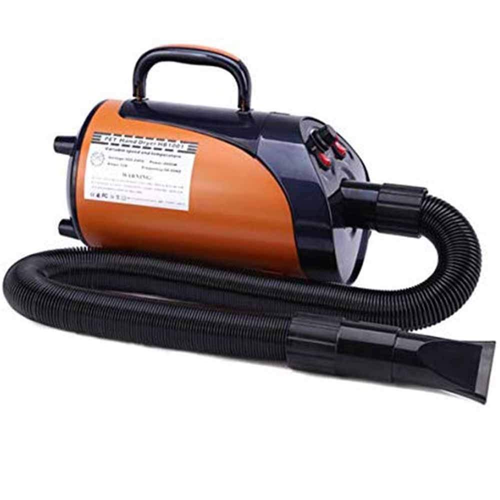Hair Dryer Pet Hair Dryer High Velocity Hairdryer Blaster Fur Blower with 2 Gear Temperature and Flexible Hose