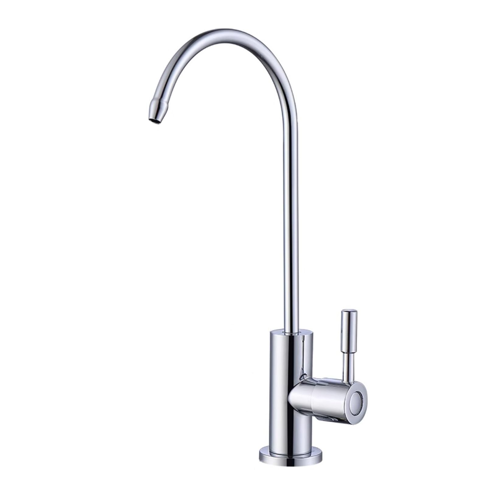 WDSOPK faucet Filter tap, Kitchen Sink Faucet Swivel Stainless Steel,Silver (Silver A)