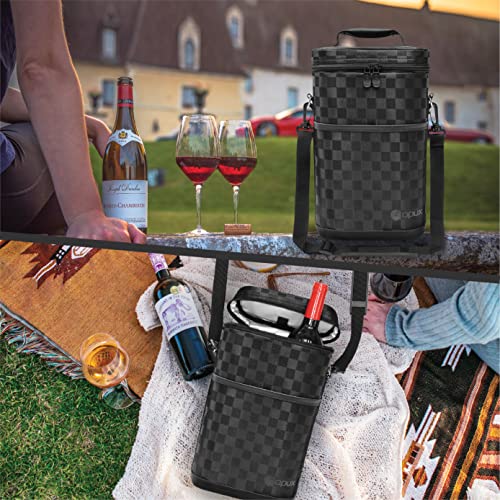 Opux UNKNOWN 2 Bottle Wine Carrier Tote thumb #6