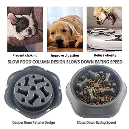 CAISHOW Slow Feeder Dog Bowl Anti Gulping Healthy Eating Interactive Bloat Stop Fun Alternative Non Slip Dog Slow Food… - Image 4