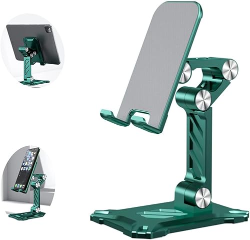 Pezixueran Soporte de teléfono para escritorio. Soporte plegable para teléfono móvil de escritorio con ángulo ajustable en altura, soporte portátil