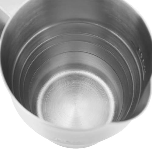 Miniatura 5 de Kitchen - Jarra espumadora de leche, jarra espumadora de leche de acero inoxidable de 30.4 fl oz, jarra de vapor de café expreso, jarra de leche