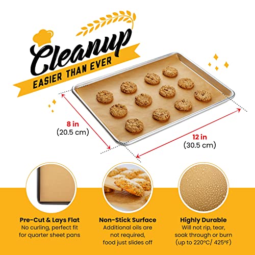 Baker'S Signature PARCHMENT 8 X 12 120 PCS Quarter Sheet Pans 8X12 Inch Pack Of 120 Parchment Paper Baking Sheets thumb #1