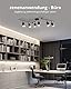 BOJIM Deckenstrahler 6 Flammig Lampe, LED Strahler Deckenleuchte Schwarz, Decke GU10 Spot Deckenlampe Schwenkbar Modern Light, für Küche Wohnzimmer Flur Innen Ceiling Büro, Ohne Leuchtmittel