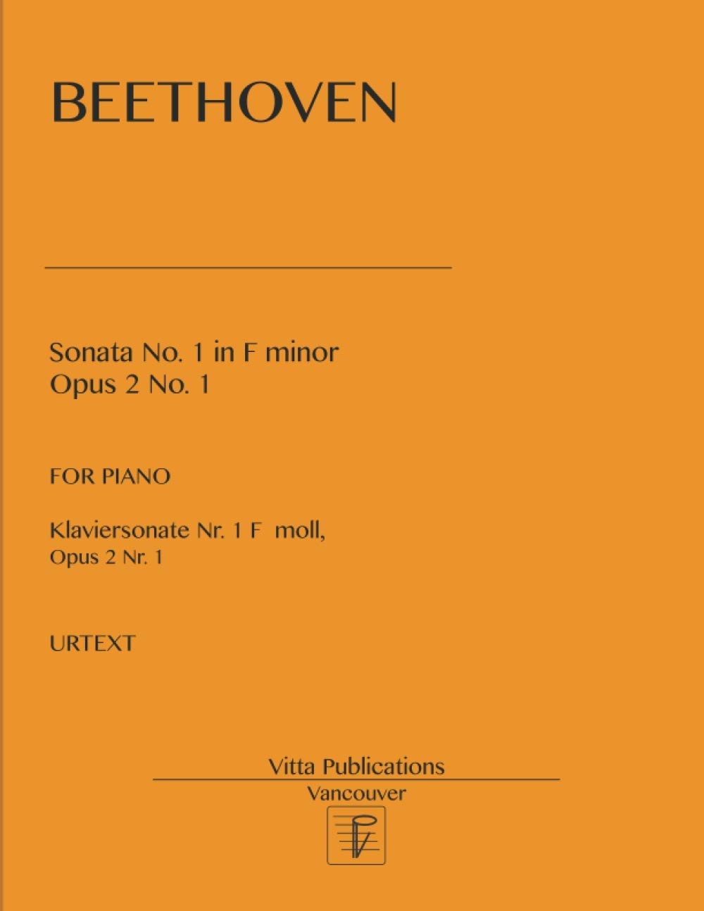 Sonata No. 1: F minor op. 2 no.1 Urtext
