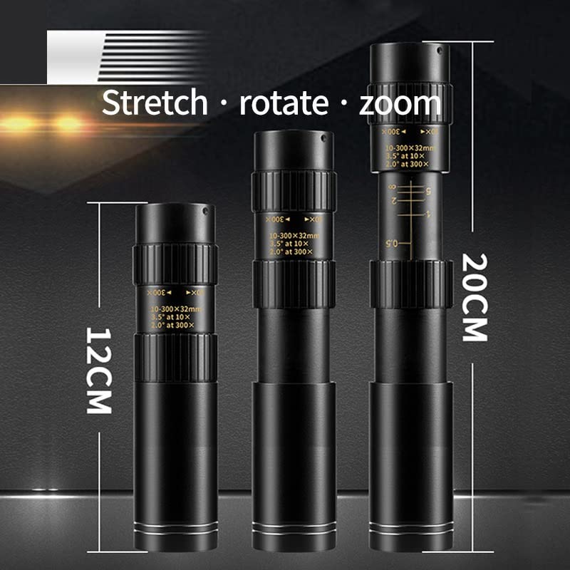 Telescopio monocular 10X-300X metal Bak4 accesorios caza aire libre 3