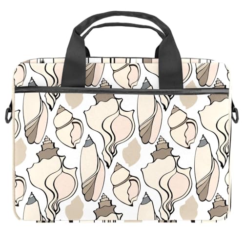 Sacoche ordinateur 13.3 pouces motif coquillage et housse tablette 14.5"