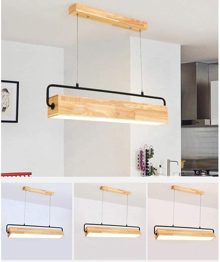 Bracket Light Solid Wood Led Chandeliers,Adjustable Direction 1 Lights Pendant Light, Chandelier Lighting Fixtures,Ceiling Light for Living Room Bedroom Led Stainless Steel Bracket Light,Warm Li