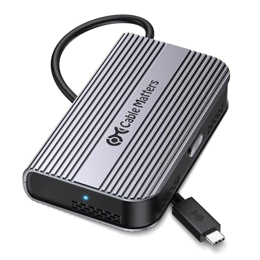 Cable Matters 40Gbps Foldable USB4 M.2 NVME SSD Enclosure with Active Cooling - Up to Read: 3800MB/s, Write: 3600MB/s, Tool-Free, M.2 SSD Enclosure, Thunderbolt 4/5 Compatible