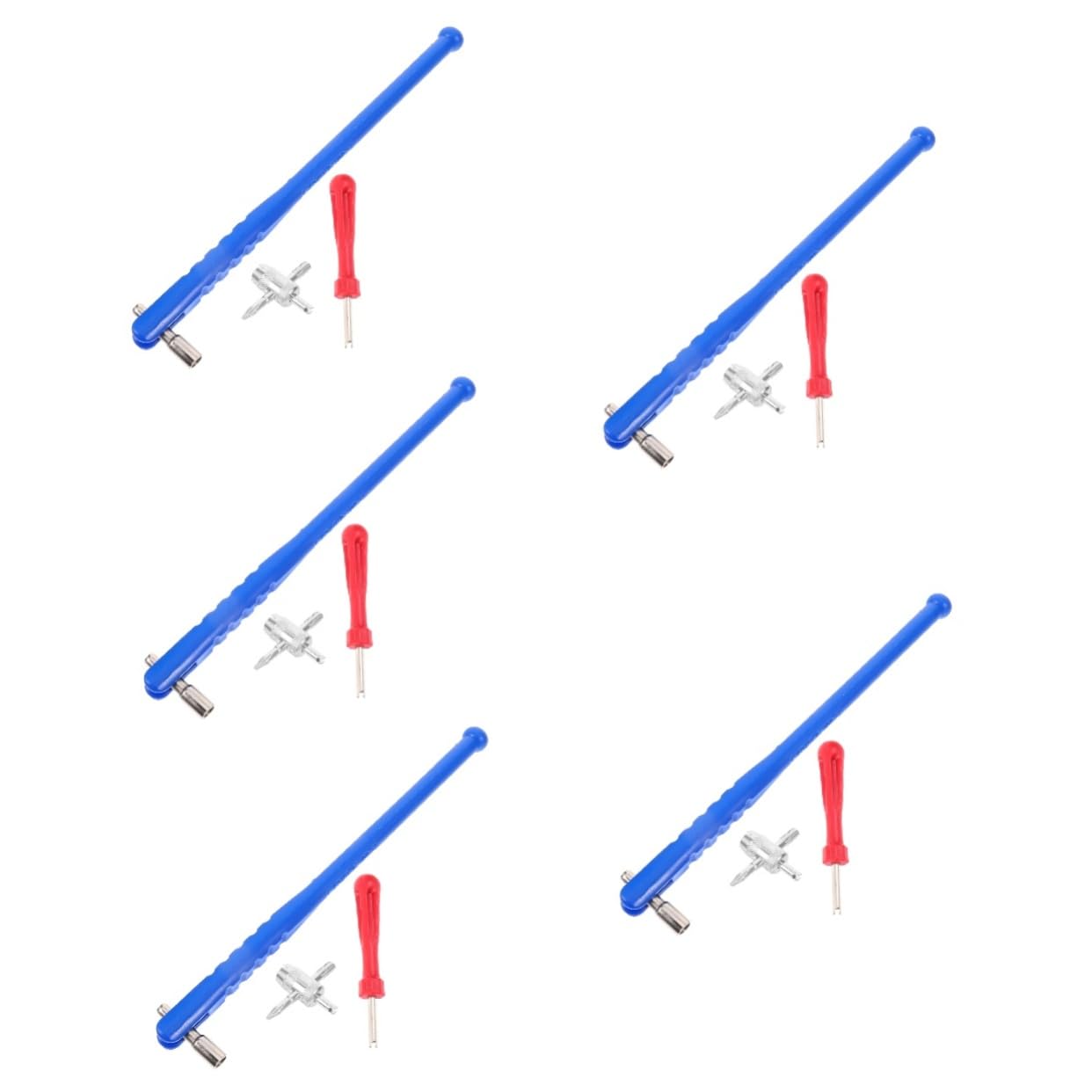 Alipis 5 Set Strumenti per Rimozione Valvole Pneumatici Kit per Riparazione Auto Facile Installazione e Disassemblaggio Design Multi Colore Blu Accessori Pratici per Valvole Auto