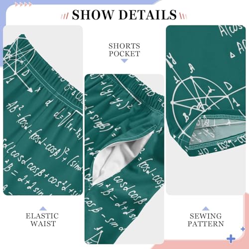 ZZXXB Retro Math Scientific Boys Long Pants Soft Trousers Elastic Waist Kids Lounge Bottoms with Pockets S-XL4