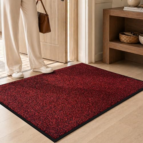 image for Mibao Front Door Mat, Dirt Trapper Welcome Mat for Outdoor Indoor, Non