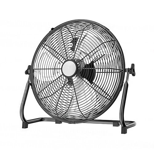 Aioneer Ventiladores Industriales Metálicos De Alta Velocidad Y Alta Resistencia De 10', Ventiladores De Piso Oscilantes, Ventiladores Comerciales, Cabezal De Ventilador Ajustabl-Black-18in