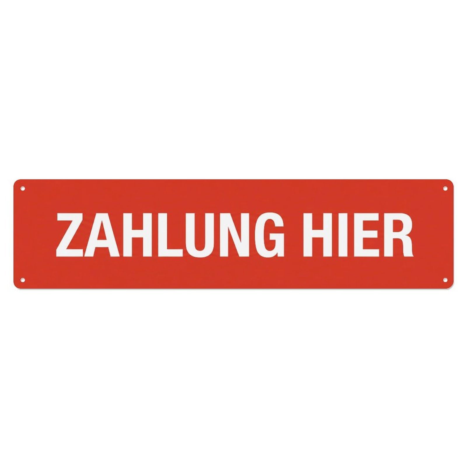 Metal Tin Sign Zahlung Hier Payment Processing