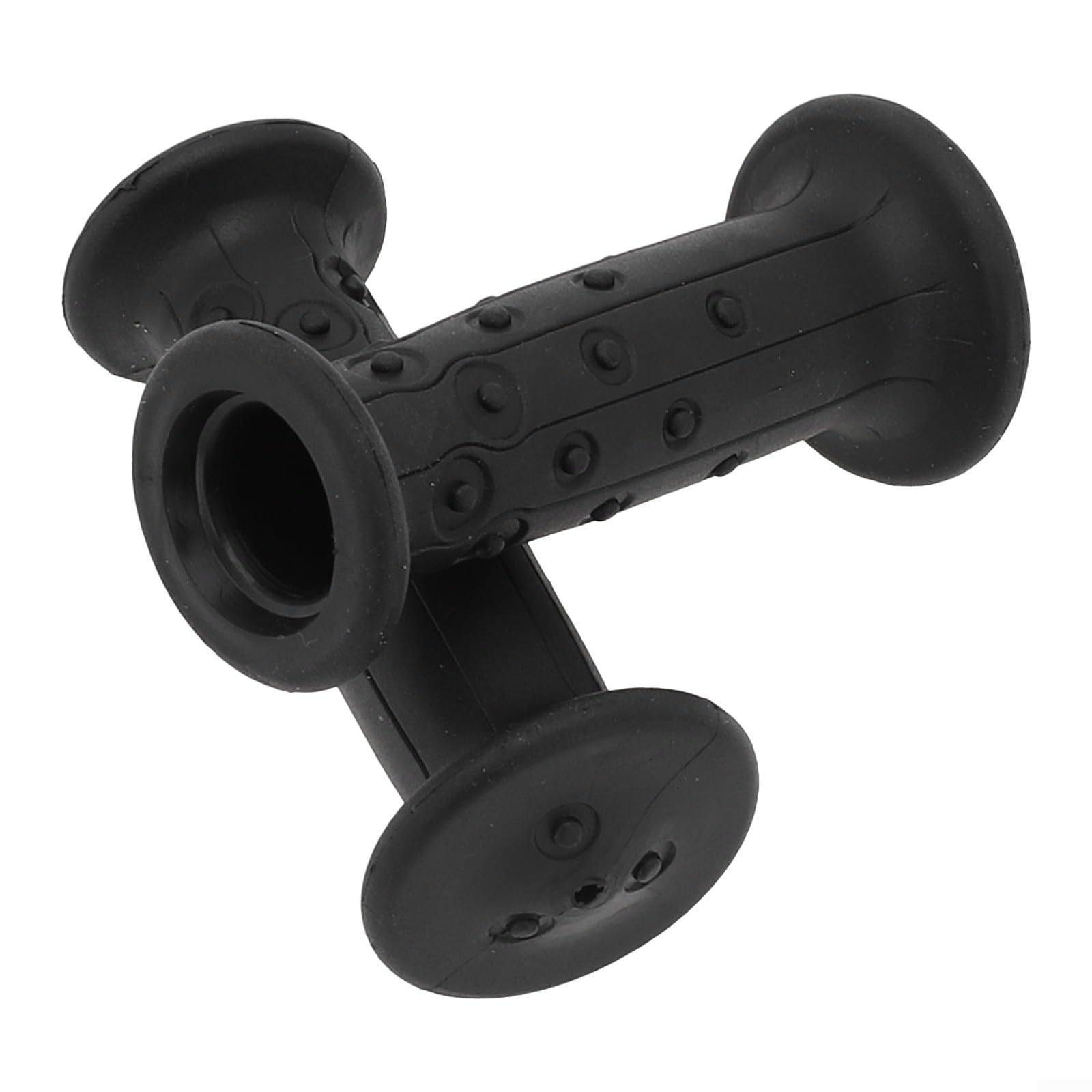 Bicycle Handlebar Grips TRP Rubber 18Mm Inner Diameter for BTWIN 14-16 Inch Bike Round Tubes Non-Slip Comfortable 1 Pair Black