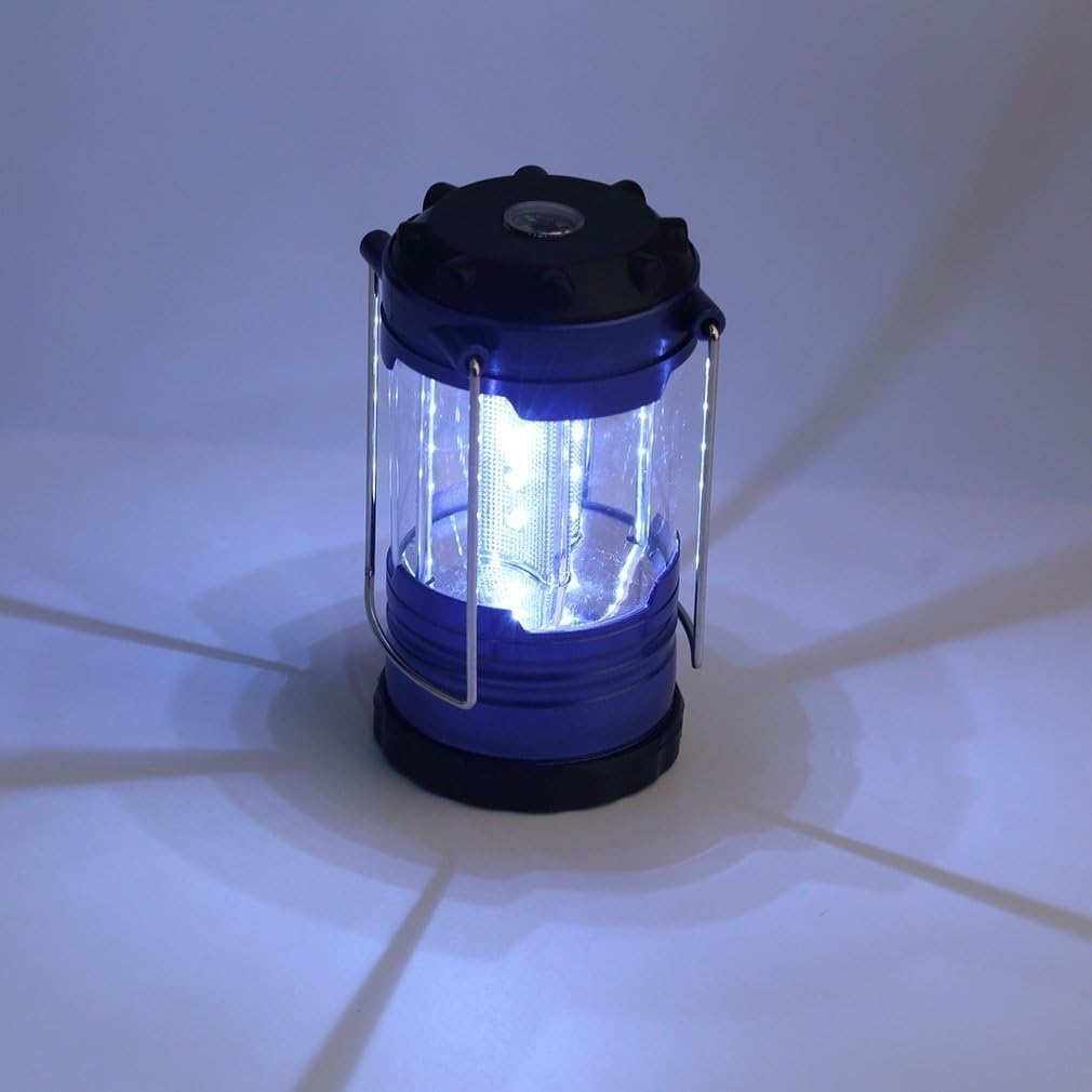 JFYWRT Ultra jasna, wodoodporna, oszczędzająca energię, teleskopowa latarnia kempingowa Biwak, lampa turystyczna 12LED, lampa robocza z kompasem