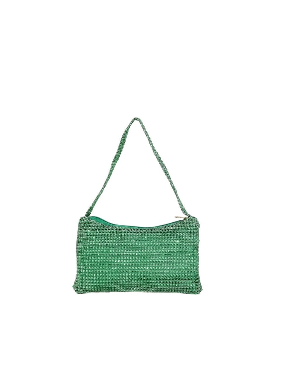 DCNIYT - Borsa da sera alla moda, con strass, portatile, con cerniera, adatta per matrimoni, feste e riunioni