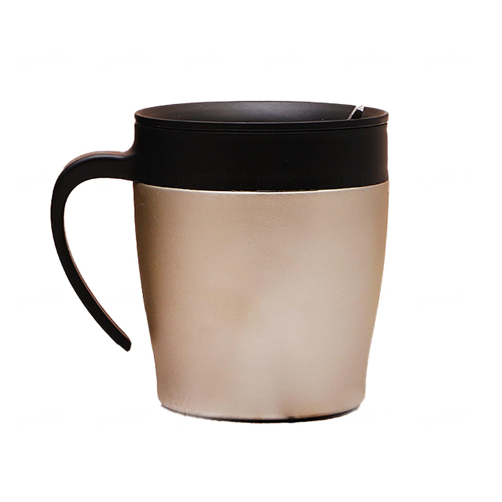350 Ml Isolierter Kaffeebechergriff, Doppelwandiger Edelstahl-thermobecher Kalte Heiße Getränke, Pulverbeschichteter Campingbecher Büro Außenbereich,D