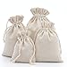 Dahi 25pcs Petits Sacs en Tissu Sachet Coton 15x20cm Sac Toile de Jute Pochette Tissu Cordon Sac en Tissu Bijoux Sacs Cadeaux Sachet de Thé Reutilisable