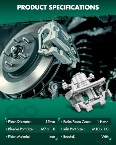 Image of SCITOO Rear Left Brake Caliper With Bracket 19B6240 Compatible For Nissan For Maxima 2009-2014 2016-2018