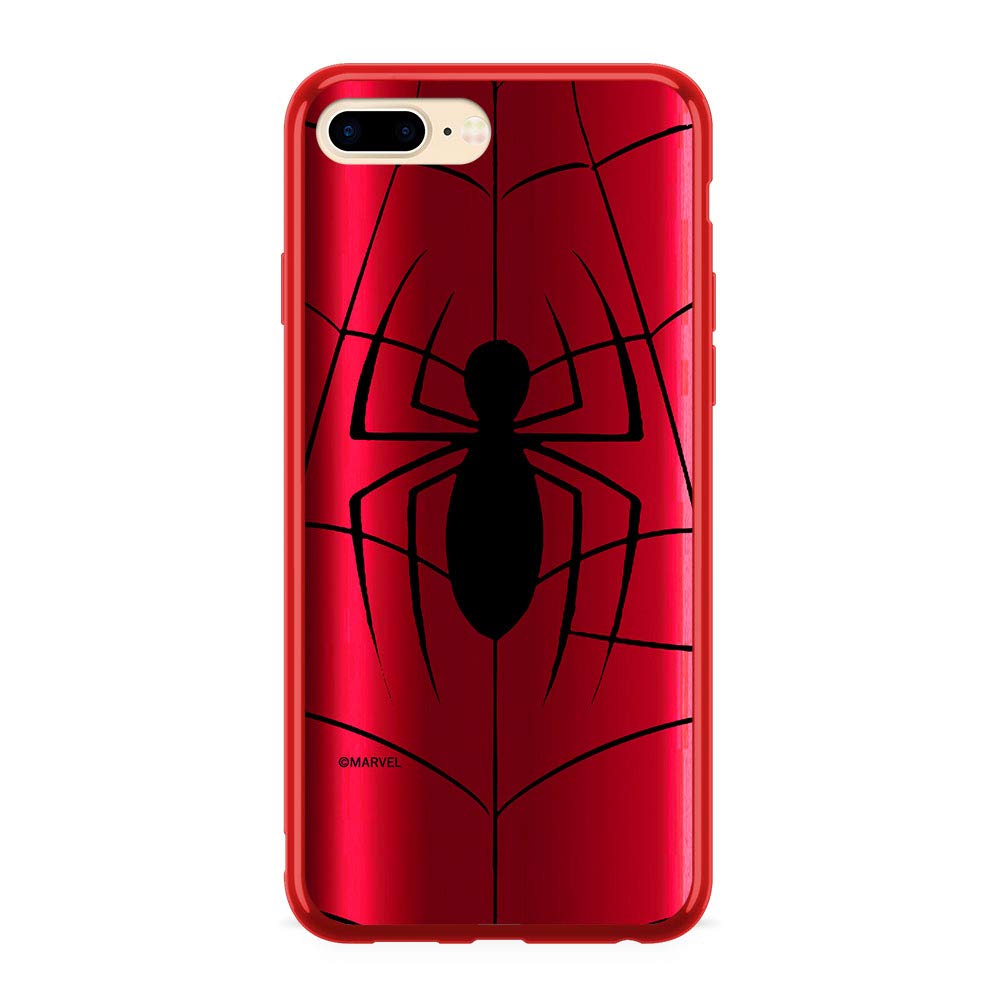 ERT GROUP Original Marvel Spider-Man TPU Case for iPhone 7 PLUS, iPhone 8 PLUS, Liquid Silicone Cover, Flexible and Slim, Protective for Screen, Shockproof and Anti-Scratch Phone Case