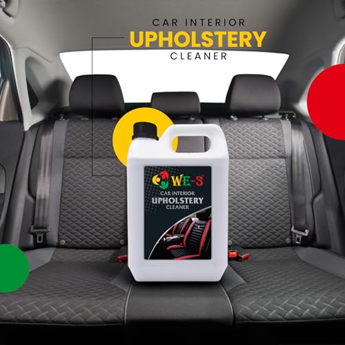 Image of WE-3 Car Interior Upholstery Cleaner - Restore Shine, Multi-Surface Stain Remover for Fabric, Vinyl, fiber, Rubber, Dashboard, Carpet, Roof, and Leather Surfaces (5LTR)