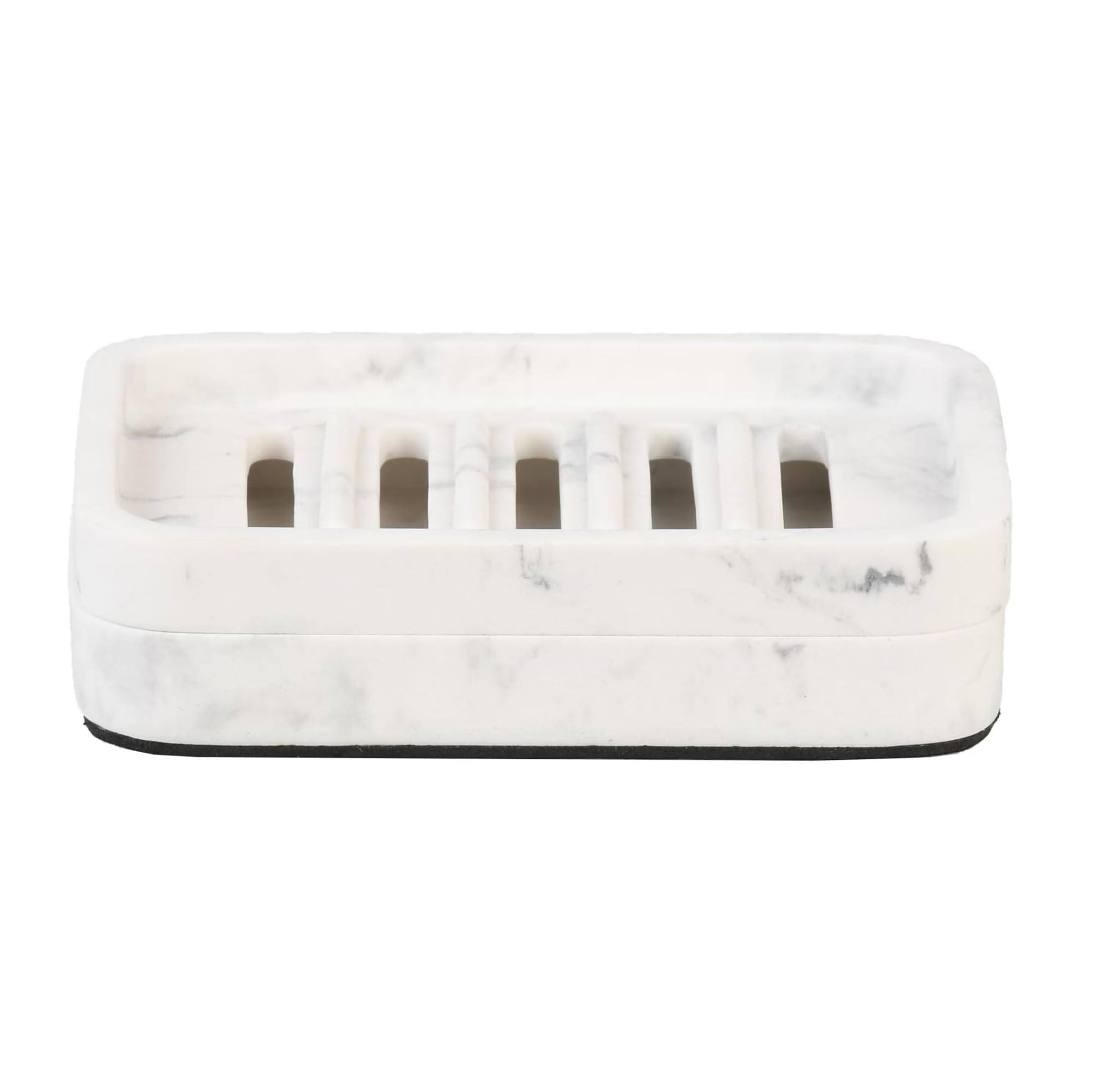 Qyleee One Color Holder For Shower Faux Marble Soap Dish With Drainage Self Draining Dishes Bathroom Holder Stand For Kitchen