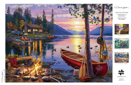 buffalo games - darrell bush - canoe lake - 1000 piece jigsaw puzzle for adults - challenging puzzle perfect for game nights - finished size is 2675 x 1975