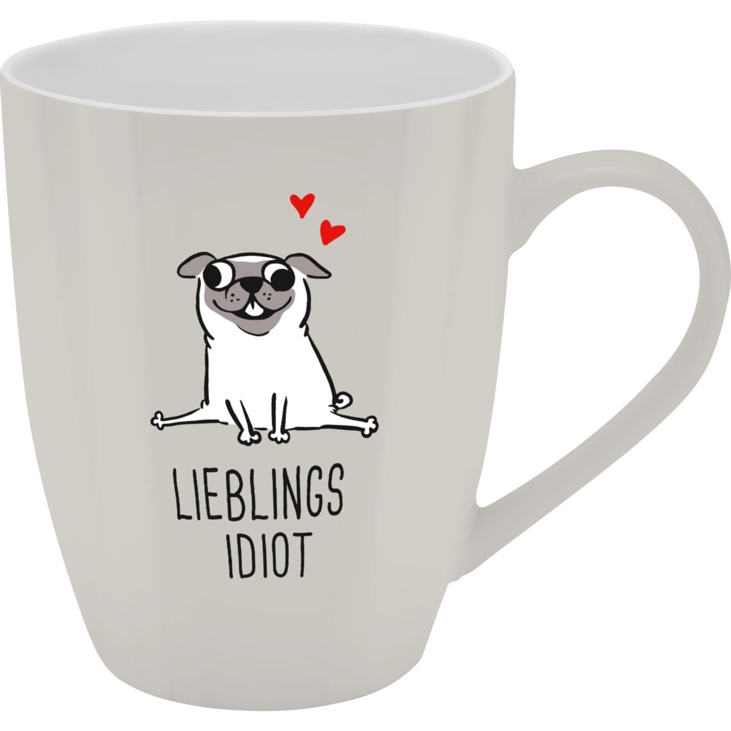 GRUSS & CO Mug with Favourite Sidiot Motif | Mug with Saying New Bone China Porcelain 35 cl with Gift Bath Role | Funny Gift, Birthday | 74209