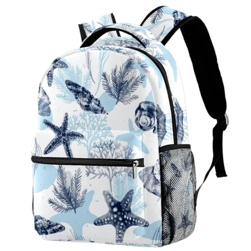 Sac à dos d'école ergonomique pour filles et garçons motif étoiles de mer